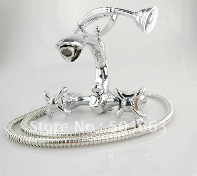 Polished Chrome Goose Newly Wall Mounted Faucet Bathroom Mixer Tap CM0338