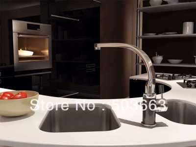 Pro Single Handle Deck Mount Chrome Brass Kitchen Sink Faucet Vessel Mixer Tap L-0002