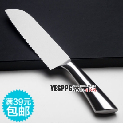 Quality full stainless steel frozen meat cutter with teeth sashayed knife opsoning knife