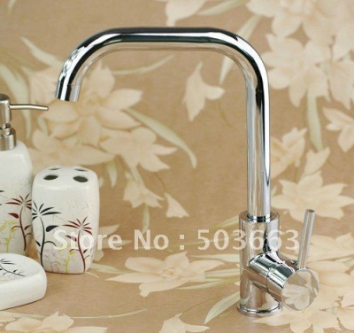 Rounded Free Ship Bathroom Basin Sink Mixer Tap Polished Chrome Faucet CM0163