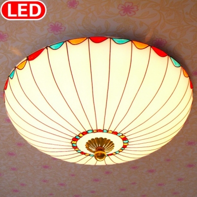 d30cm/d40cm tiffany glass led ceiling light luminaire plafonnier surface mounted home led ceiling lamp plafonnier led moderne