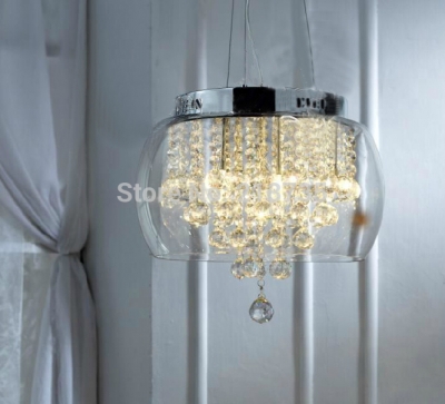 dia 50cm glass crystal drop 5 light pendant chandelier.
