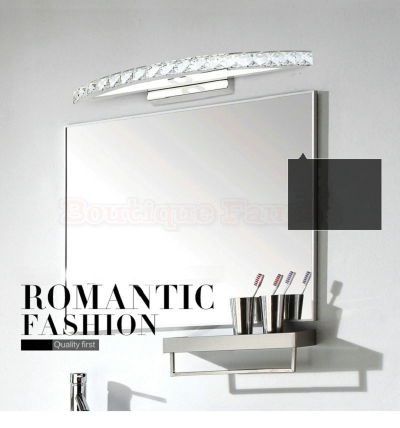luxury bathroom mirror front light ac 85v~265v 18w 700mm led clear crystal bathroom mirror stainless steel water fog lamp ca369