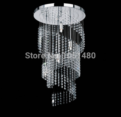 modern contemporary ceiling crystal chandeliers lights spiral crystal lamp dia500*h1200mm