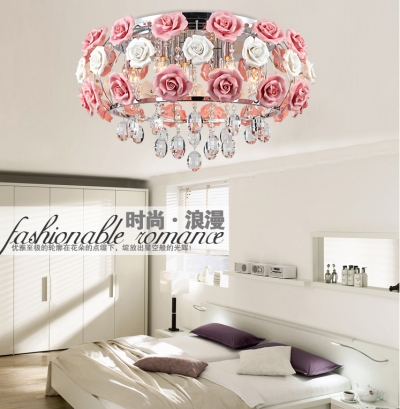modern flower shape glass crystal chandelier restaurant light roses shaped lamp shade dia 480mm c052 220v