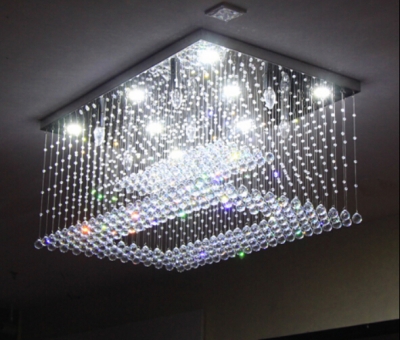 new design flush mount crystal chandelier led lamp lustre living room crystal light fixtures