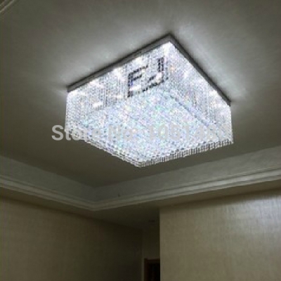new design square crystal ceiling lighting light fixtures , luxury foyer lights
