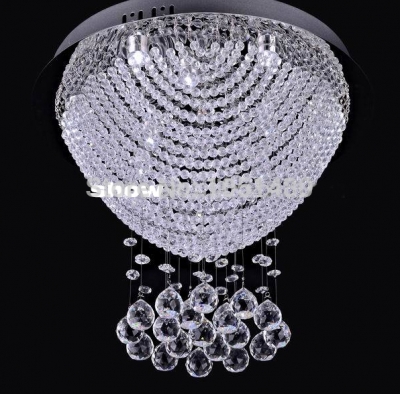 new flush mount round living room crystal chandeliers , modern crystal light