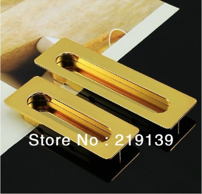 10PCS 96mm Zinc Alloy Furniture Gold Embedded Drawer Handle Cabinet Cupboard Concealed Handle Pull [Zinc Alloy Handle 5|]