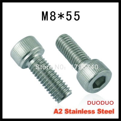 10pc din912 m8 x 55 screw stainless steel a2 hexagon hex socket head cap screws