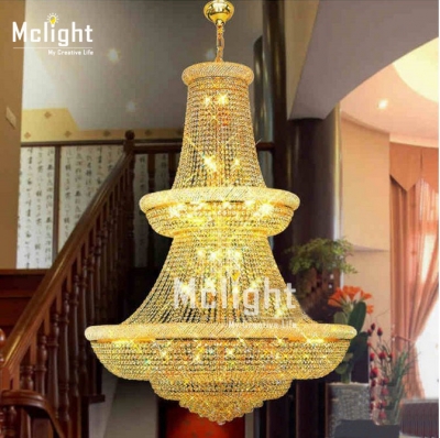 120cm luxury big europe large gold luster crystal chandelier light fixture classic light fitment for el lounge decoratiion [modern-crystal-chandelier-6959]