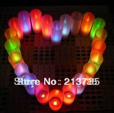 120pcs/lot led candles delivery,lights for home ,seven color changing with voice control [led-lighting-6161]