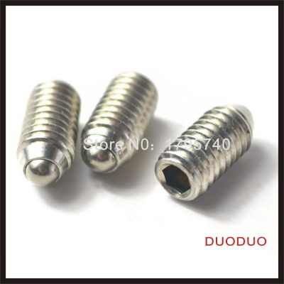20pcs/lot pieces m10 x 16 mm m10 *16 304 stainless steel hex socket spring ball plunger set screw [ball-323]
