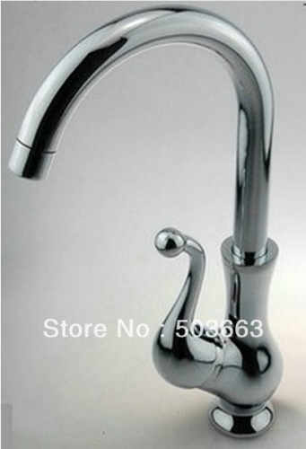 Beautiful Swivel Kitchen Faucet Polished Chrome Basin&Sink Mixer Deck Mounted Tap CM0895