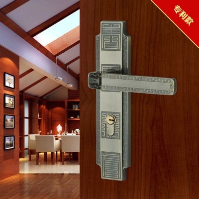 Chinese antique LOCK Antique brass ?Door lock handle ?Double latch (latch + square tongue) Free Shipping(3 pcs/lot) pb04
