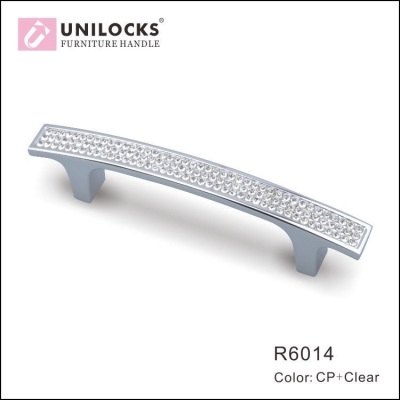 Clear K9 Crystal Furniture Drawer Handle and Knobs(C.C.:160,Length:220mm)