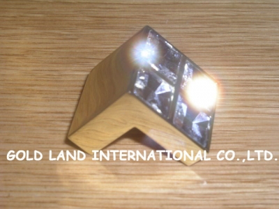 L25xW25xH22mm Free shipping K9 crystal glass K golden color top-quality knob/drawer knob