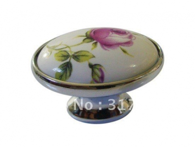Silver Zinc alloy classic cabinet knobs /wardrobe knobs /drawer knobs /ceramic handle 20pc per lot Shipping discount
