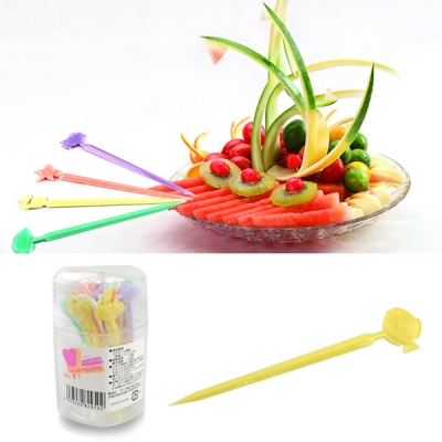Small fork kitchen tools ocean animal fruit fork toothpick box heart cover 20