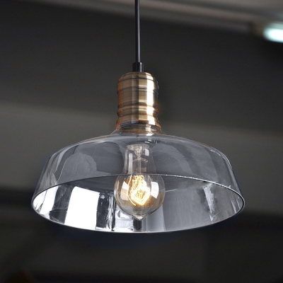 american industrial pendant light vintage glass bowl pendant light hanging lights bar lamps fixtures edison e27 220/110v bulb