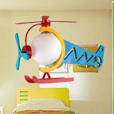 cartoon light aircraft pendant light child light bedroom lamps wool personalized helicopter lighting dia 65cm
