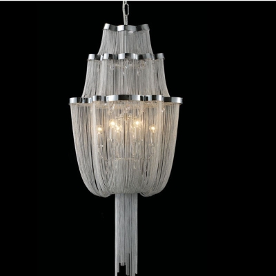 french chain chandelier light fixture long empire chain hanging suspension lustre lamp light [modern-pendant-light-7251]