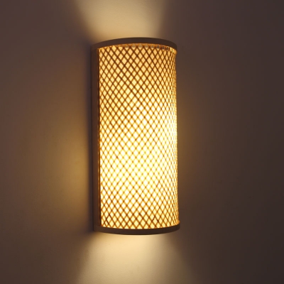 japanese style hand knitted bamboo bedside wall lamp hallway light wall mounted lamparas apliques pared e27 light fixture