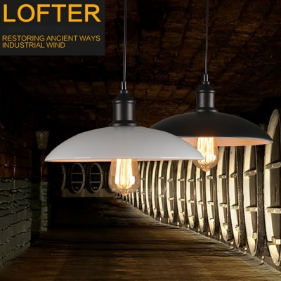 loft nothern euro american vintage pendant light retro industry lamp bar restraurant metal pot cover pendant light