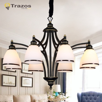 retro style led chandelier fashionable design lustres home decoration black iron branches chandelier