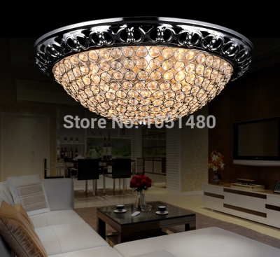 top s beautiful bedroom modern ceiling lamp dia380*h130mm ,silver crystal light fixtures home lamp