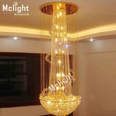 villa luxury europe large gold luster k9 crystal chandelier light fixture classic light fitment for el lounge decoratiion