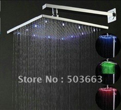 16 "Chrome LED Shower Knob Stainless Steel Robine CM0074 [Shower Head 2484|]