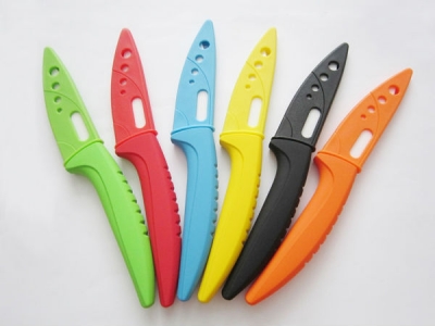 1PCS 3" 3inch High quality Ceramic Knife White Blade Colorful Handle Chefs Kitchen Knives usefull (6 colors Can choose) [Ceramic Knives 12|]