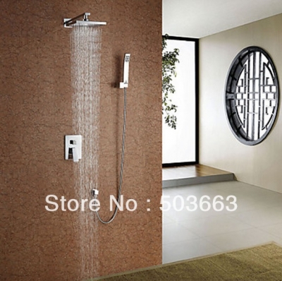 8" Bathroom Rainfall Wall Mounted With Held Shower Faucet Set L-1660
