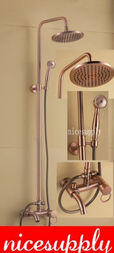 Antique Brass Wall Mounted Rain Shower Faucet Set b5032 Bathroom Faucet Shower