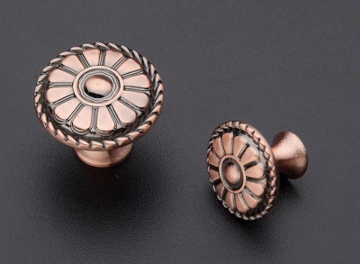 Classical Style Antique Copperl Furniture Fitting Shoe Cabinet Door Knob&Drawer Handle ( L:31MM H:25MM )
