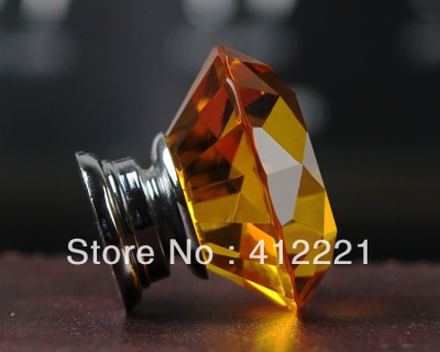 Creative Free shipping 10pcs/lot size 50mm factory wholesale crystal cabinet knob personalized gift