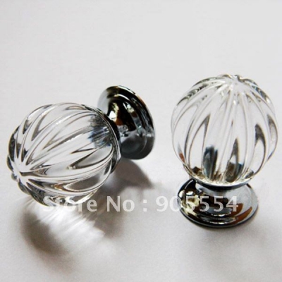 D35xH47mm Free shipping pumpkin crystal glass furniture drawer knobs