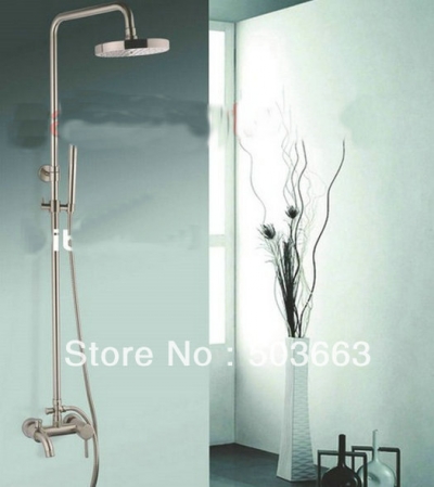 Fashion New style Free Shipping Wall Mounted Rain Shower Faucet Mixer Tap b0017 Antique Brass Bath Shower Set