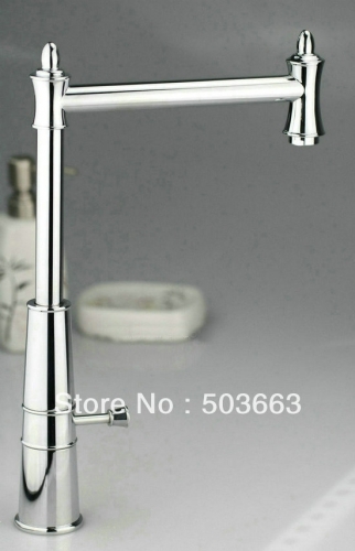 Free Ship Swivel Kitchen Faucet Contemporary Chrome Mixer Brass Basin&Sink Tap CM0900