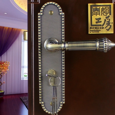 Modeled after an antique LOCK Green bronze Door lock handle door levers out door furniture door handle Free Shipping pb55