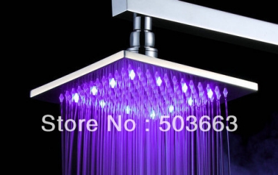 New 12-inch Brushed Nickel Overhead Water Power Bathroom Bath Shower Head With Shower Arm Y-077