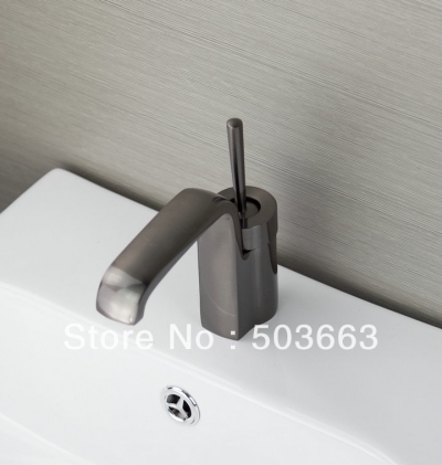 Wholesale 2013 Designer One Handle Brushed Bathroom Basin Sink Waterfall Faucet Mixer Tap Vanity Faucet L-906