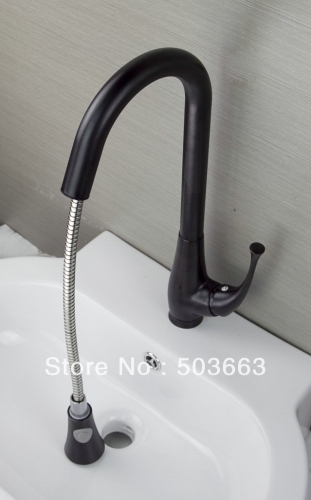 Wholesale New Pull Out Surface Oil Rubbed Black Bronze Kitchen Sink Brass Material Faucet Vanity Cranes Mixer Tap S-667