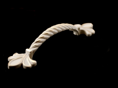 1056-96 96mm hole distance spiral ivory-white with inlaid gold antiqued alloy handles for drawer/wardrobe/cabinet [pulls-108-1]