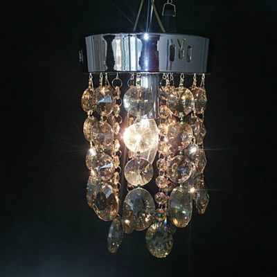 crystal ceiling light dia 150mm cognac color corridor lamp