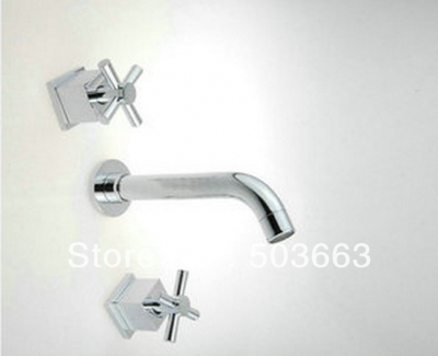 faucet chrome wall mounted bathtub 3pcs mixer tap b8833
