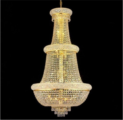 modern luxury led large gold luster crystal chandelier light fixture vintage light fitment for el villa lounge decoratiion