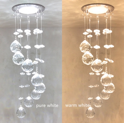 new 3w led chandelier crystals modern crystal lamps aisle high power lights 86-265v diameter 85mm