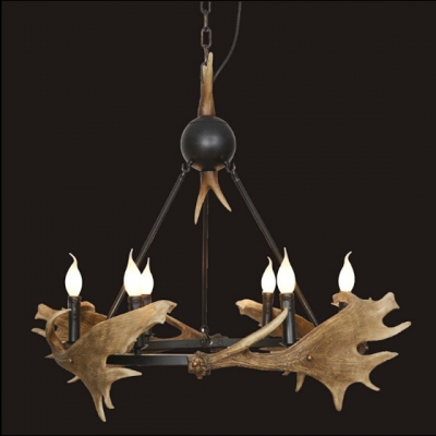 pendant light lamp dedicated antler antler chandelier with 6 lights 110-220v
